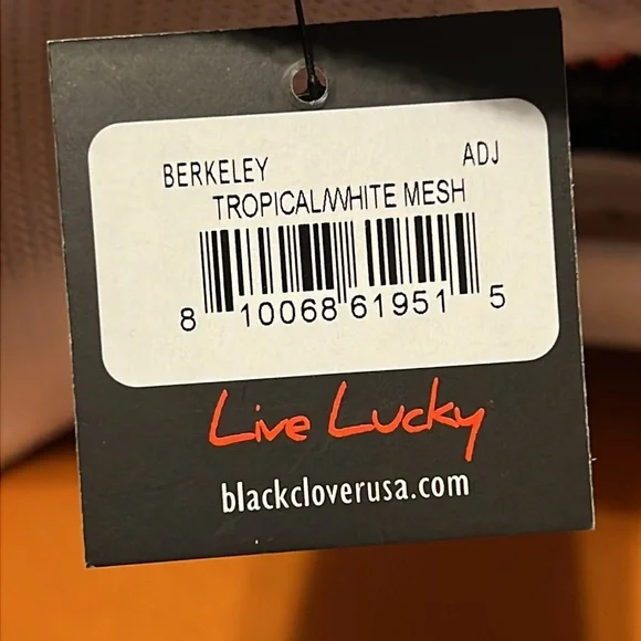 Black Clover Berkeley Tropical white mesh Size Adjustable SnapBack - Picture 9 of 9